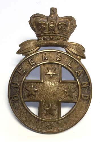 Australian: Queensland Defence Forces Victorian slouch hat badge