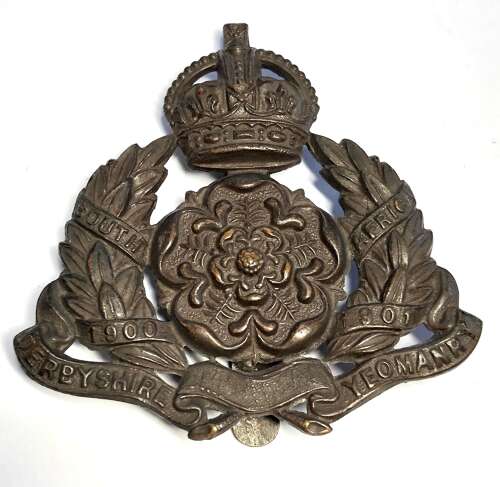 Derbyshire Yeomanry post 1908 cap badge