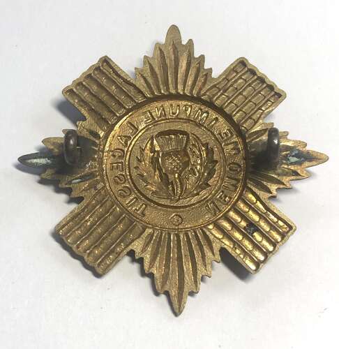 Scots Guards Edwardian Brodrick cap badge c. 1902-05.