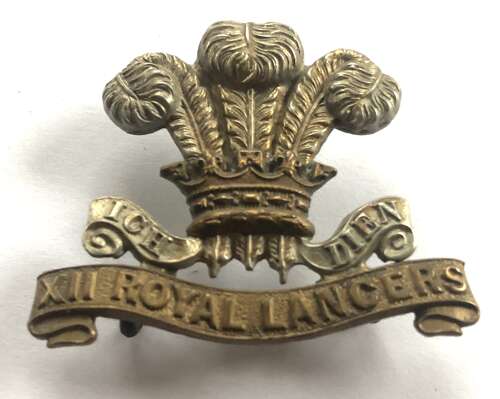 12th Royal Lancers Victorian cap badge 1896-1902