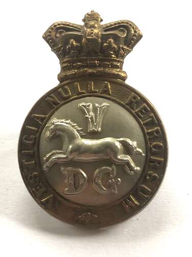 5th Dragoon Guards Victorian cap badge c. 1896-1901