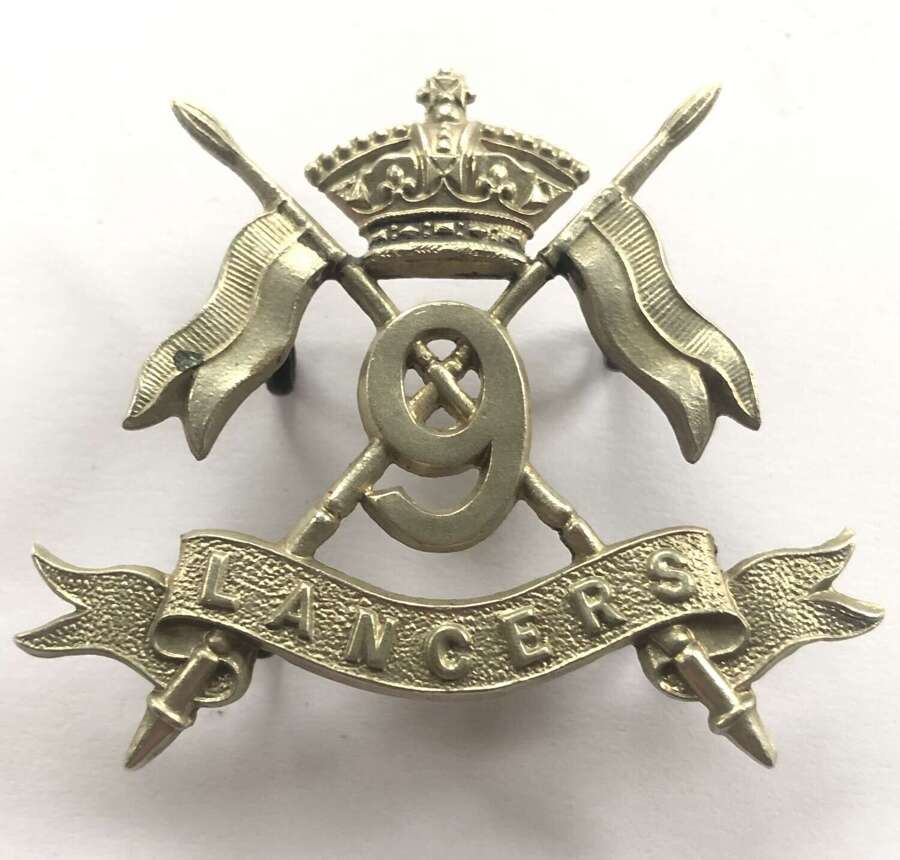 9th (Queen's Royal) Lancers Victorian cap badge circa 1896-1901