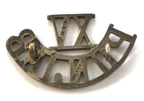 XV /  PUNJAB 1927 HM silver Indian Army shoulder title