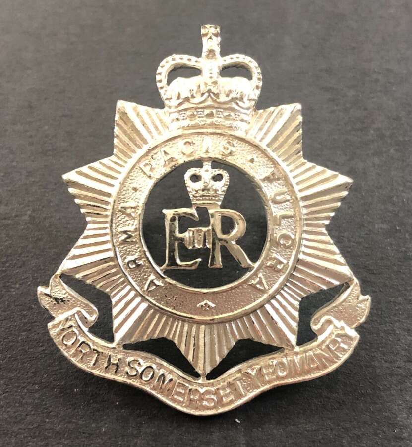 North Somerset Yeomanry EIIR Officer cap badge c. 1953-67