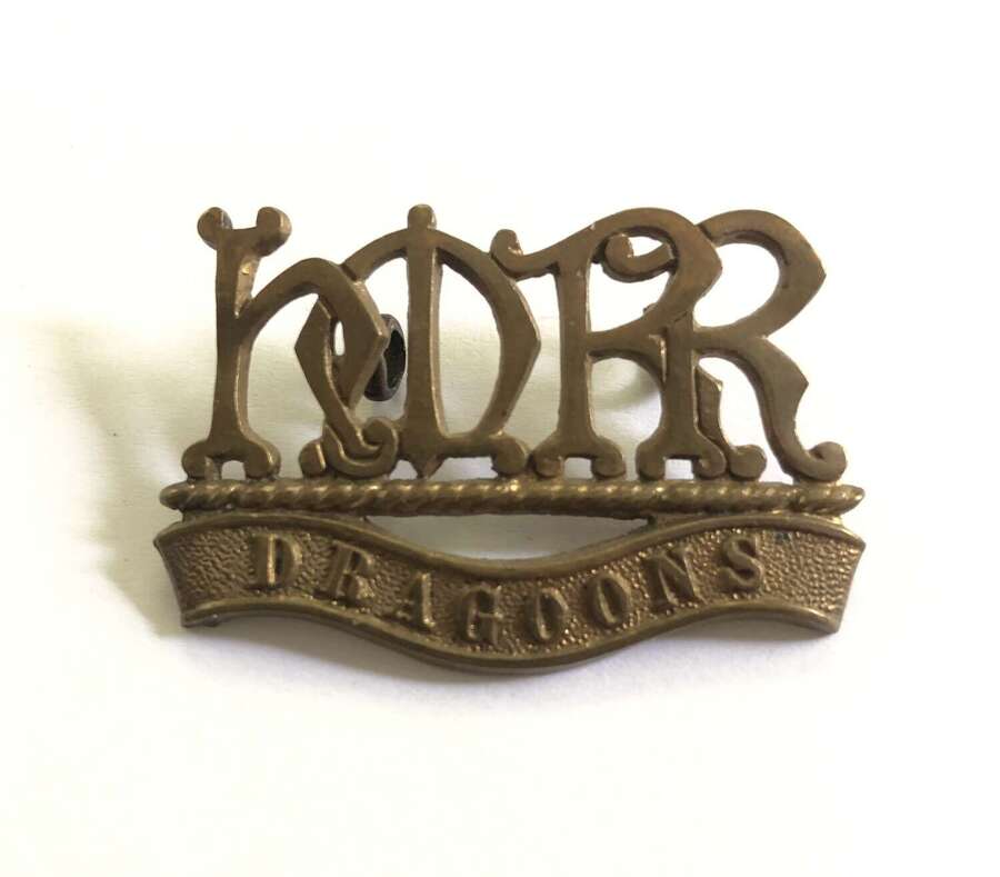 Her Majesty&rsquo;s Reserve Regiment of Dragoons Boer War shoulder title c. 1900-01.