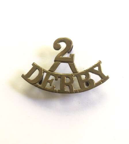 2 / DERBY 2nd Bn. Sherwood Foresters Boer War shoulder title
