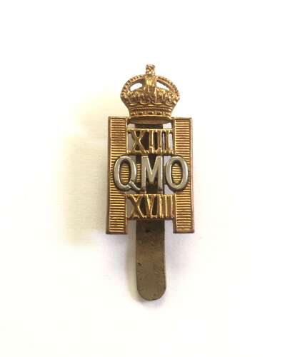 13th/18th Royal Hussars cap badge circa 1929-38