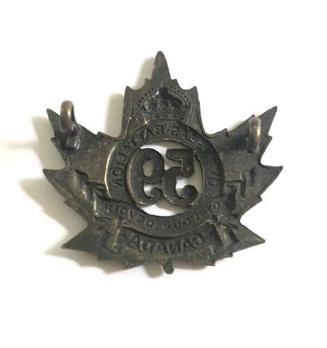 Canadian 59th Battalion (Brockville, Ontario). CEF WW1 cap badge