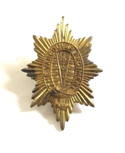 The Vancouver Regiment Canadian cap badge c. 1920-36.
