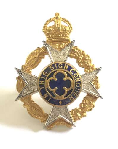 Royal Army Chaplain’s Department dress cap badge c. 1939-52 by Gaunt.
