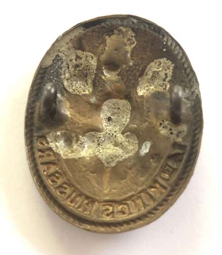 14th King's Hussars bi-metal oval cap badge c. 1896-1915