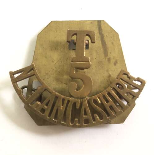 T / 5 / N. LANCASHIRE (Bolton) WW1 brass shoulder title