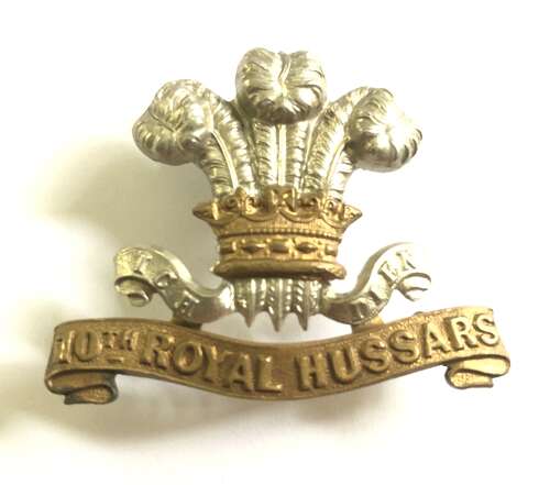 10th Royal Hussars post 1896 Victorian / Edwarian cap badge.