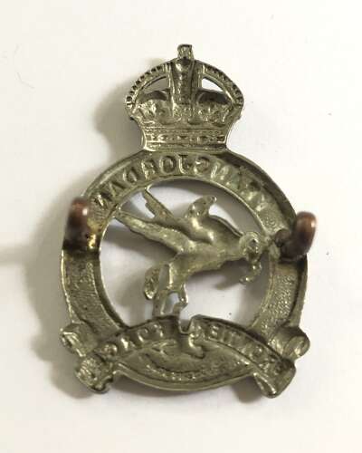 Transjordan Frontier Force white metal cap badge c.1928-48