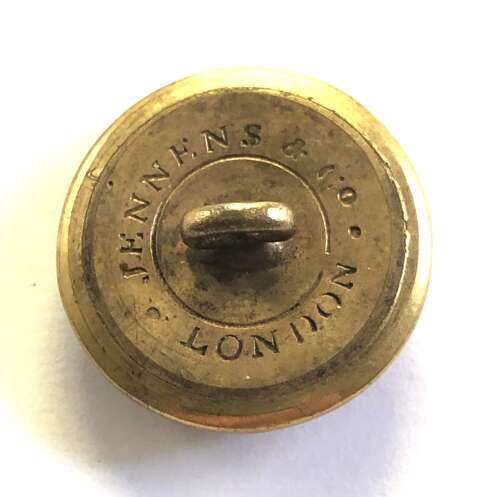 Jamaica Militia Georgian/Victorian Officer’s closed-back gilt coatee button
