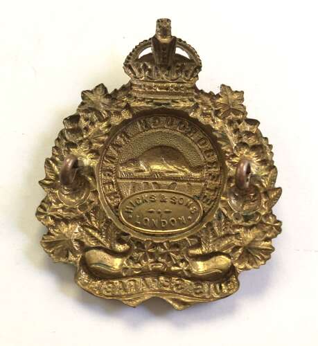 57th Bn Infantry (Peterborough Rangers) Canadian cap badge c.1904-20 by Hicks, London